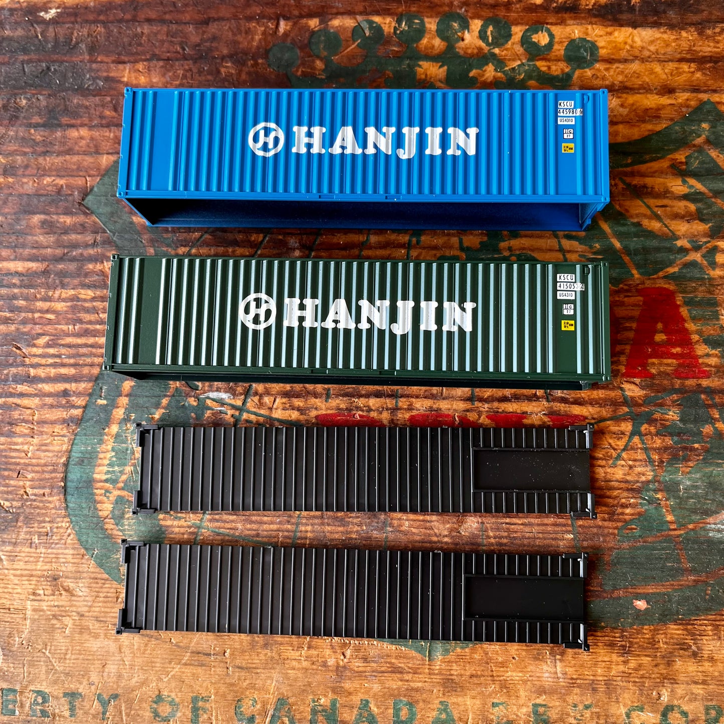 【USA vintage】ATHEARN 5743 40 FT CONTAINER 2-PACK HANJIN