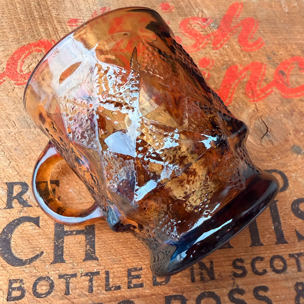 【1977- USA vintage】Fire-King Kimberley mug Amber
