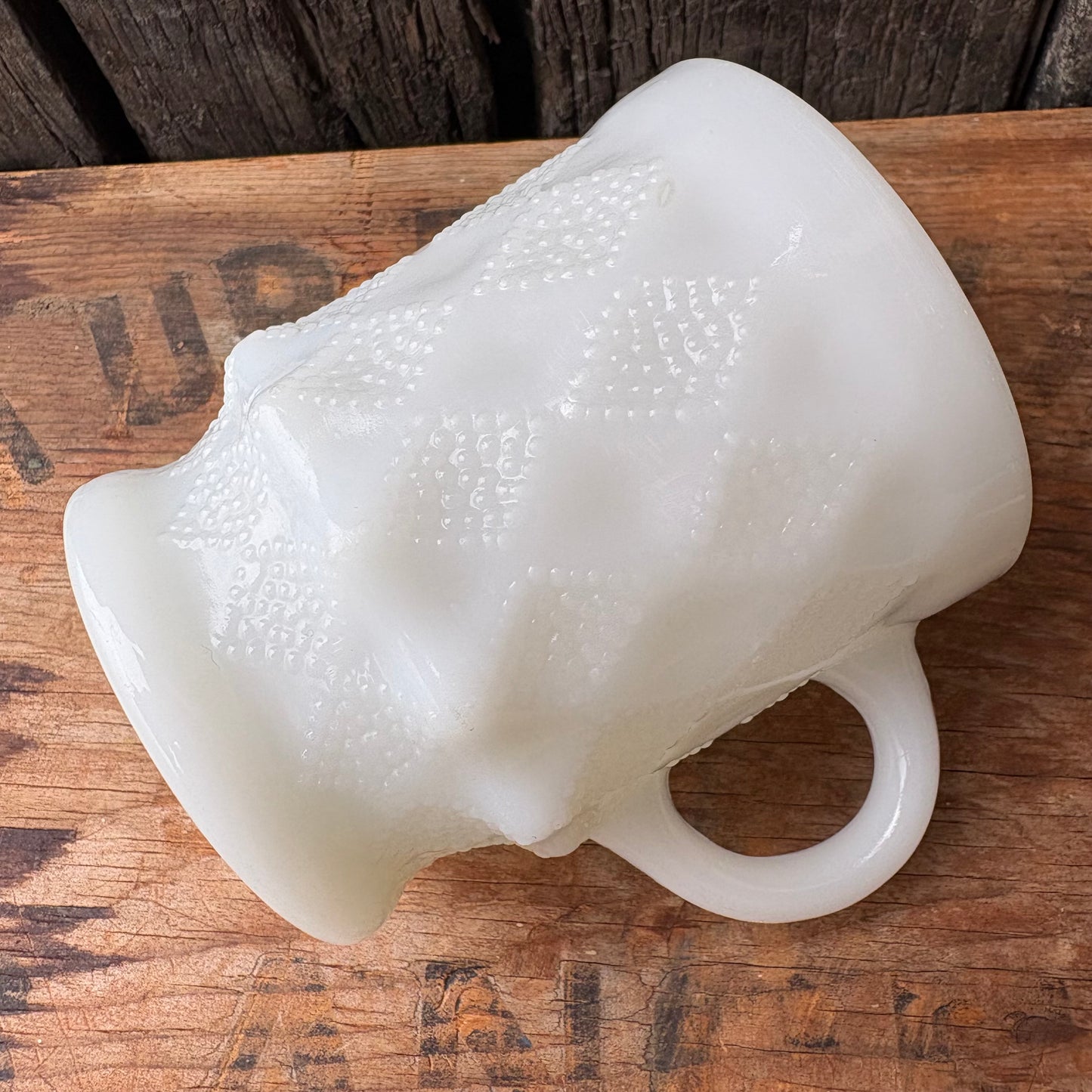 【1960s-1976 USA vintage】Fire-King Kimberley mug White