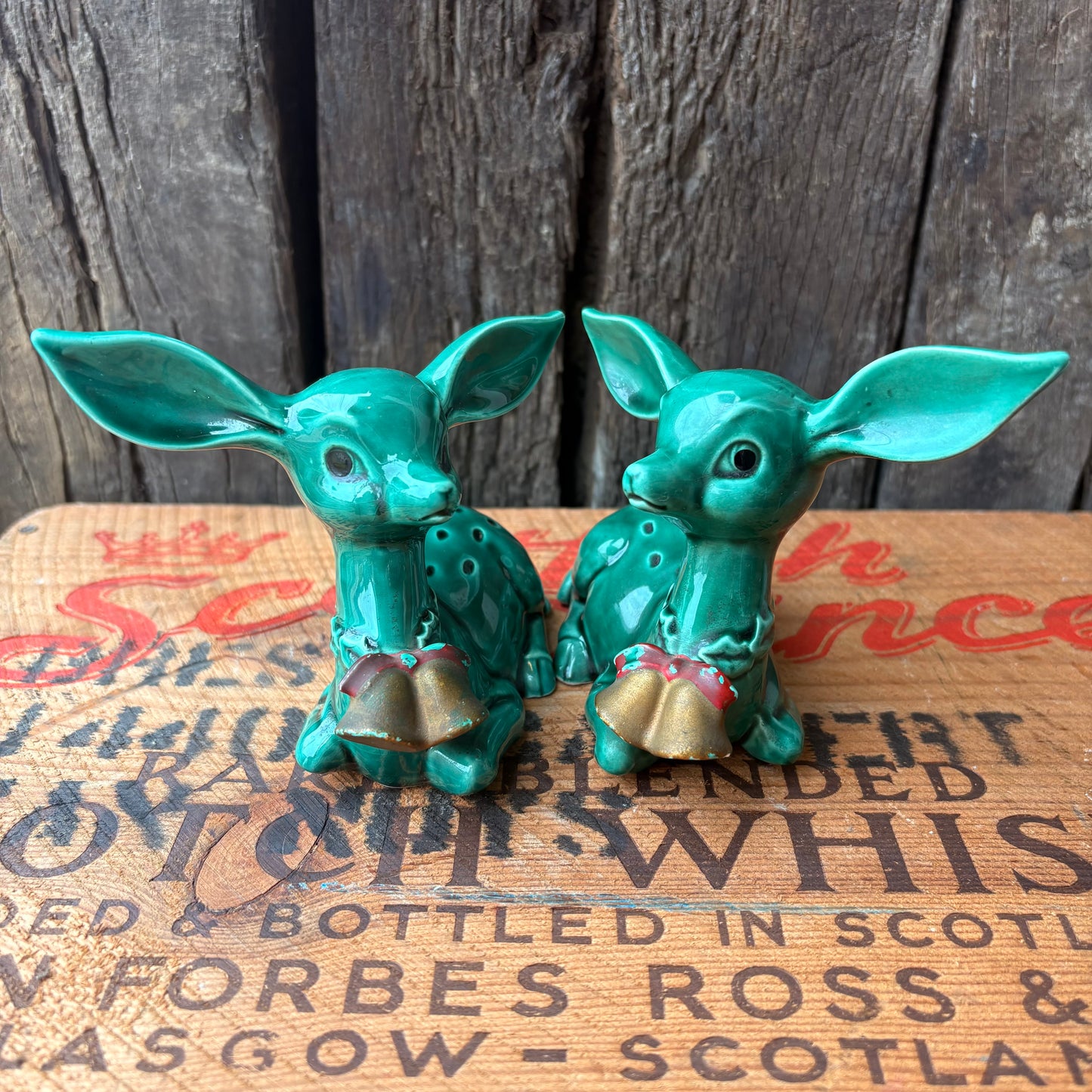 【1950s JAPAN Vintage】Lefton Ceramic Deer Figurines