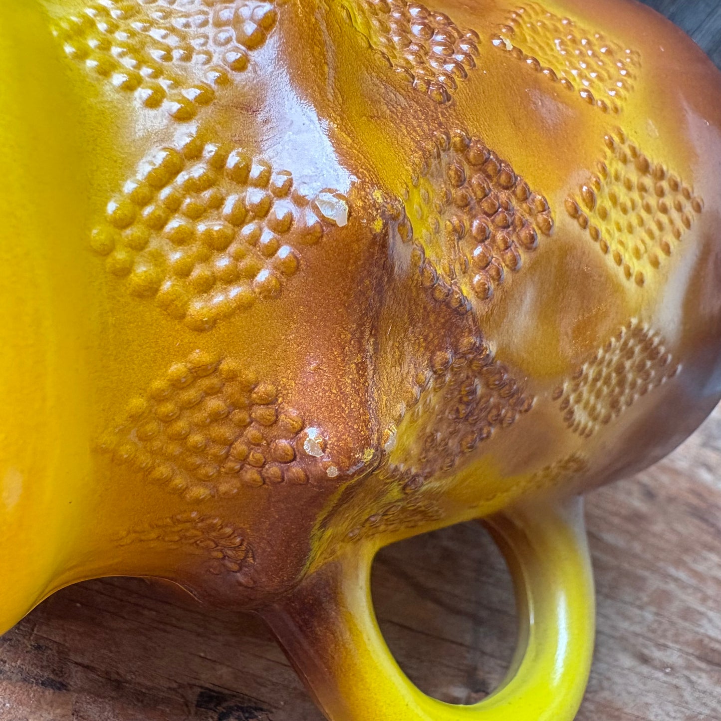 【1960s-1976 USA vintage】Fire-King Kimberley mug Yellow