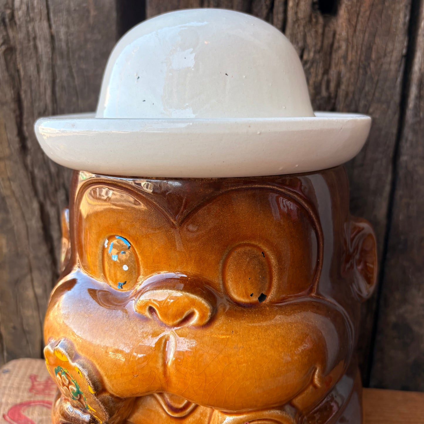 【1960s JAPAN vintage】Monkey Cookie Jar
