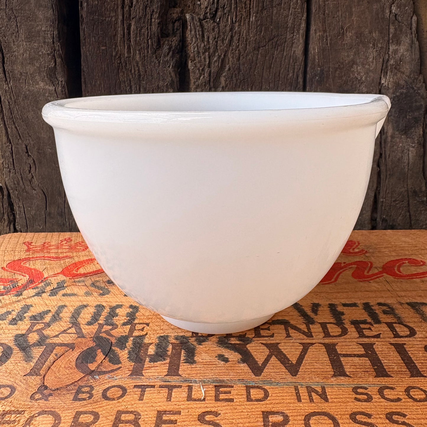 【USA vintage】GLASBAKE Sunbeam Milk Glass Mixing Bowl