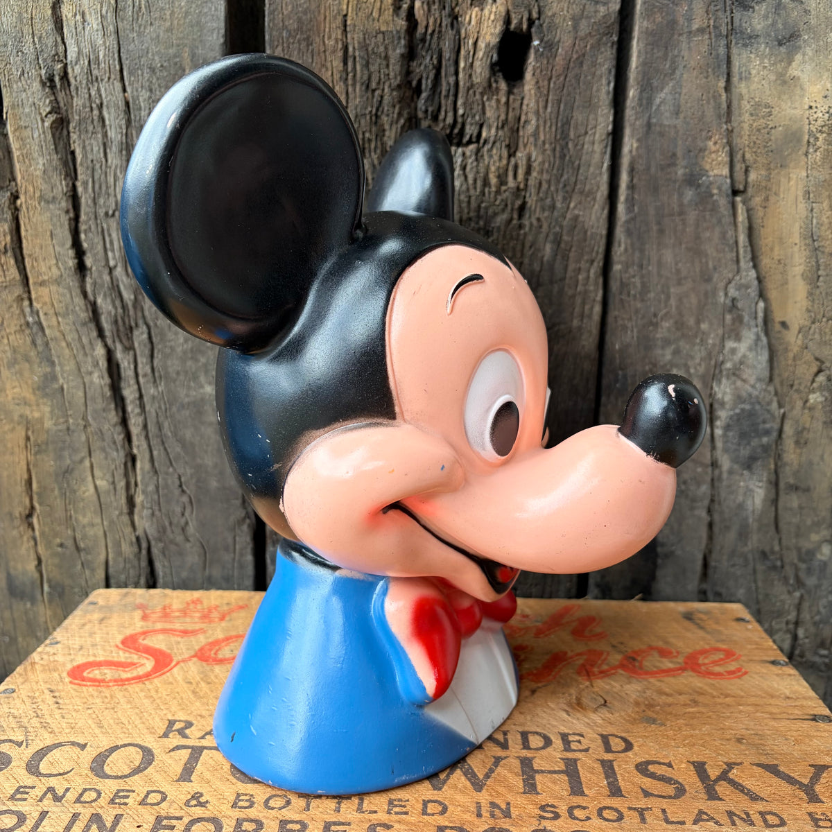 【1971 USA vintage】PLAY PAL Disney Mickey Mouse Head Coin Bank