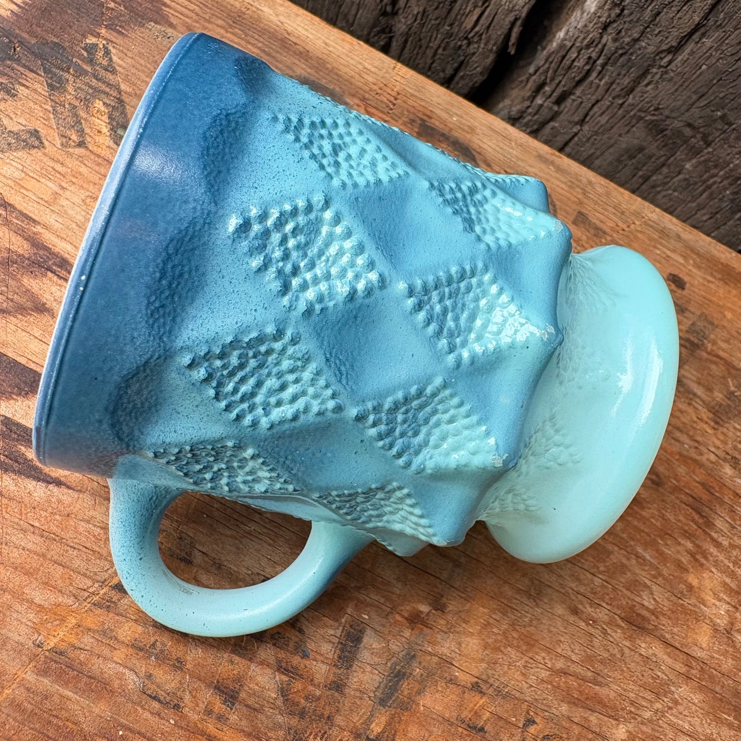 【1960s-1976 USA vintage】Fire-King Kimberley mug Blue