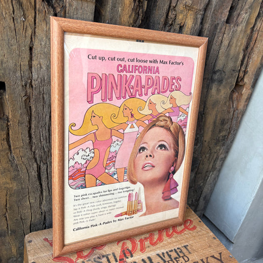 【1967 USA Vintage】LIFE Magazine Framed Ads Max Factor