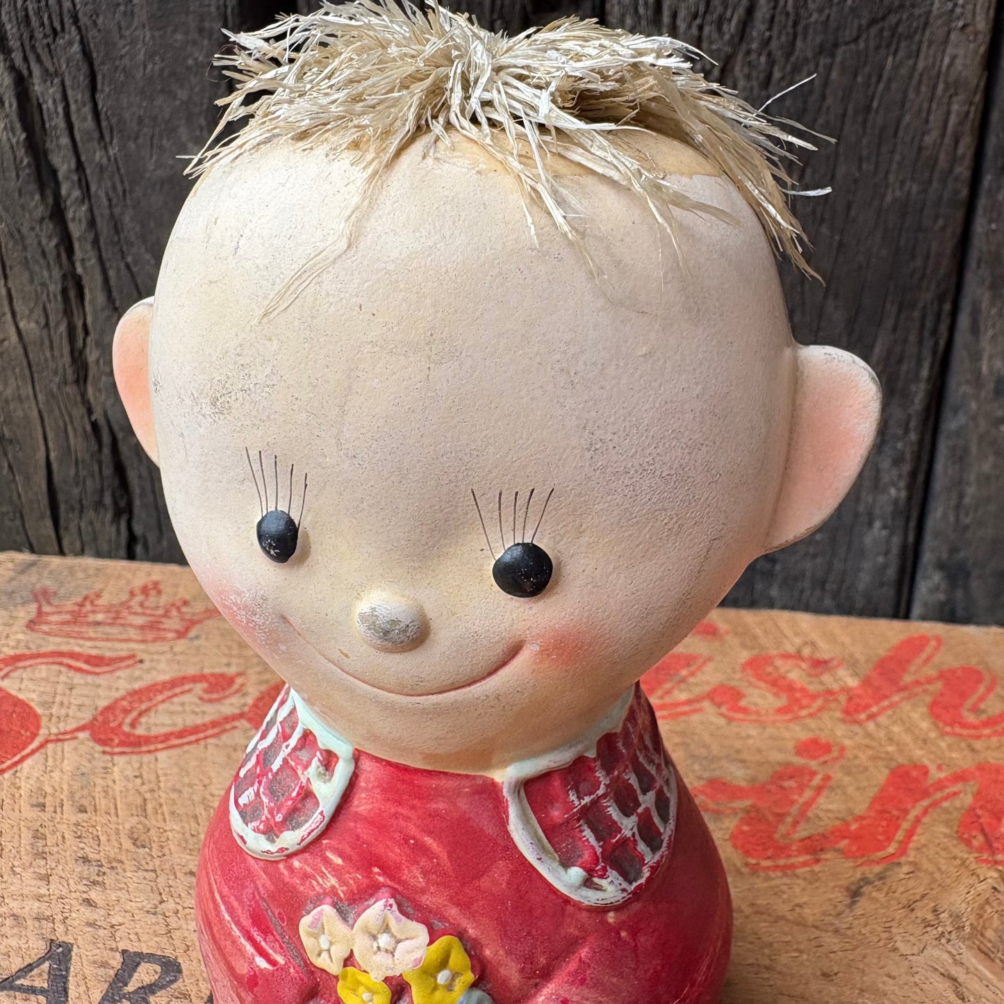 【1970s USA vintage】Congratulations Girl Ceramic Bank