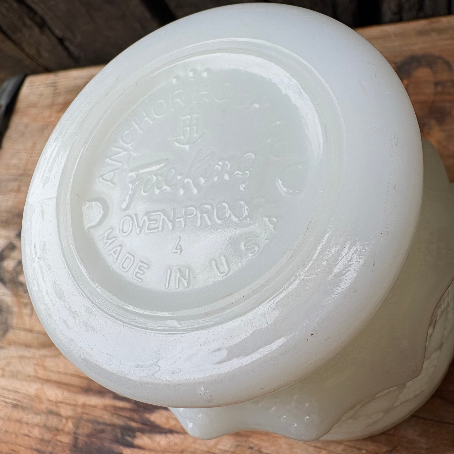 【1960s-1976 USA vintage】Fire-King Kimberley mug White