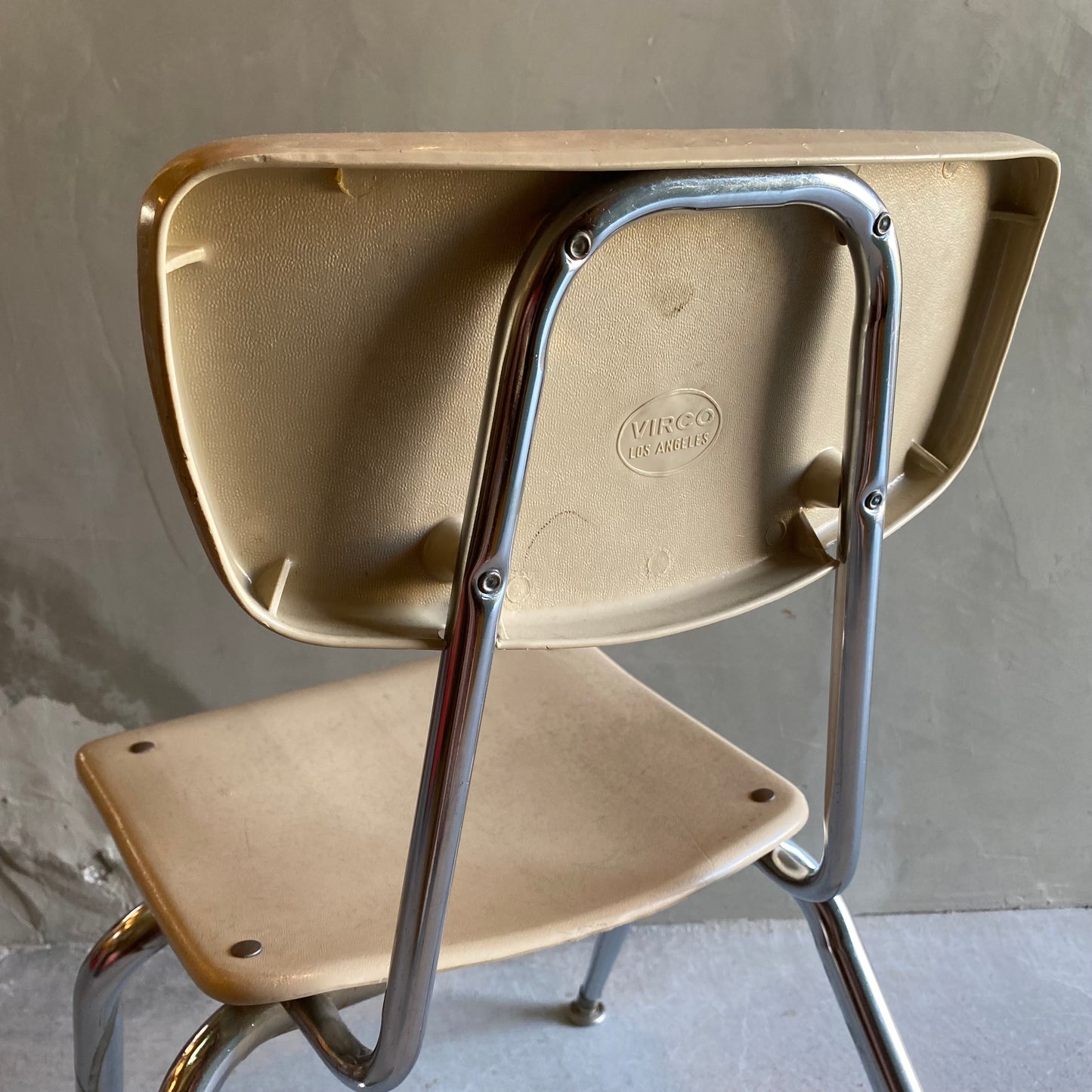 【USA vintage 】VIRCO kids chair white M