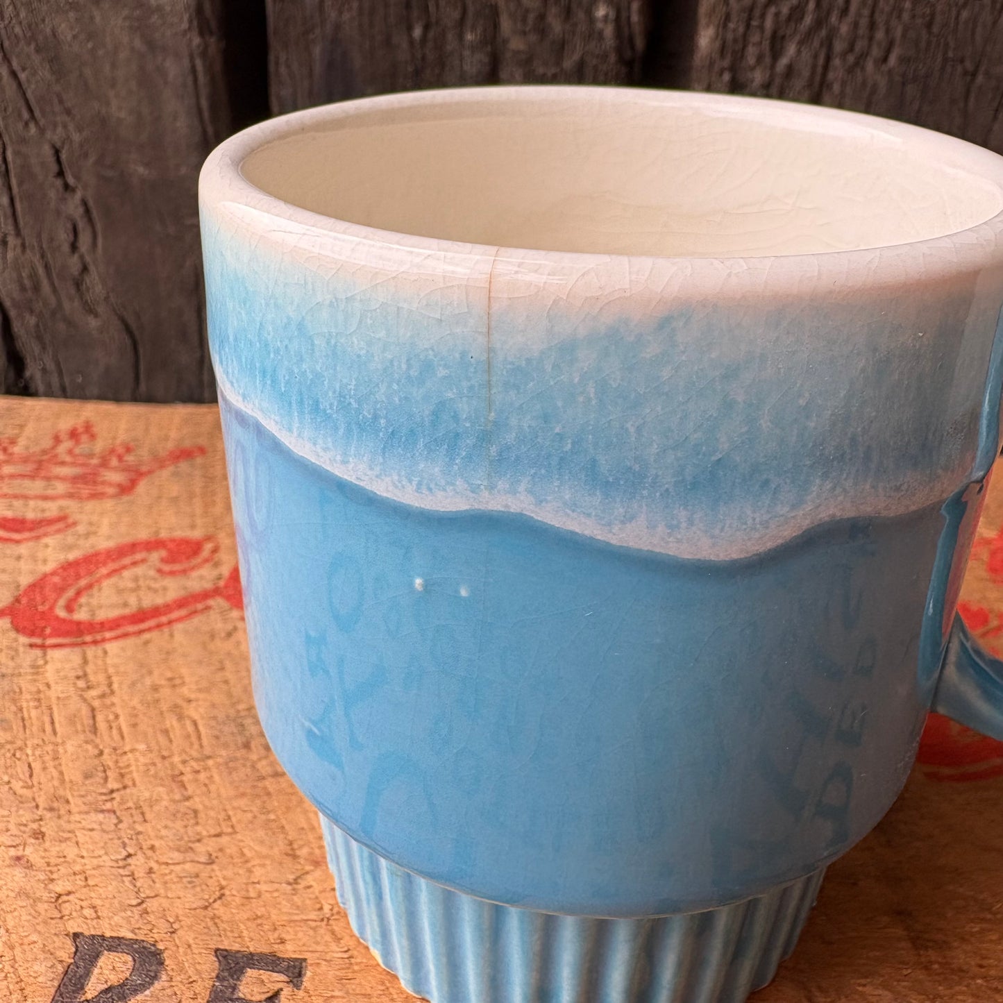 【1970s JAPAN Vintage】mugcup Blue