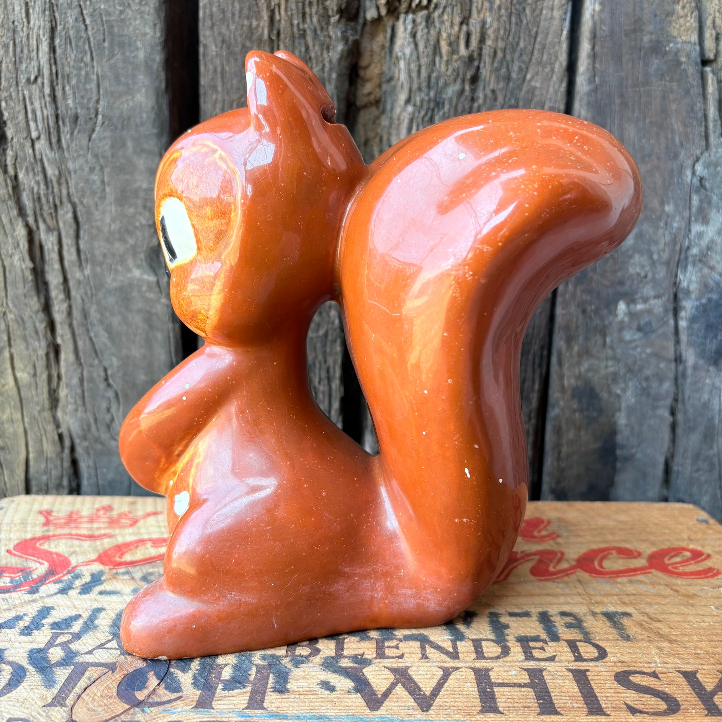 【1961 USA vintage】Handmade Chip Style Ceramic Coin Bank