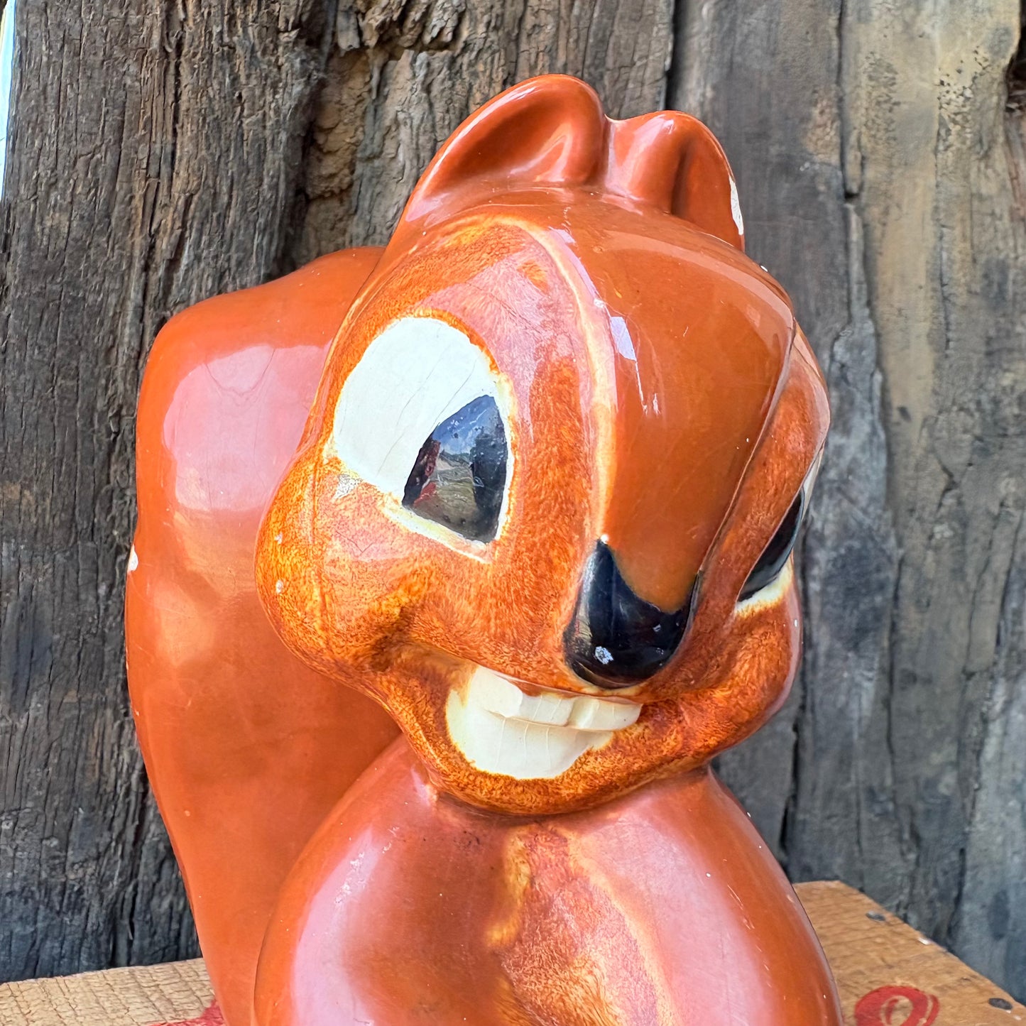 【1961 USA vintage】Handmade Chip Style Ceramic Coin Bank