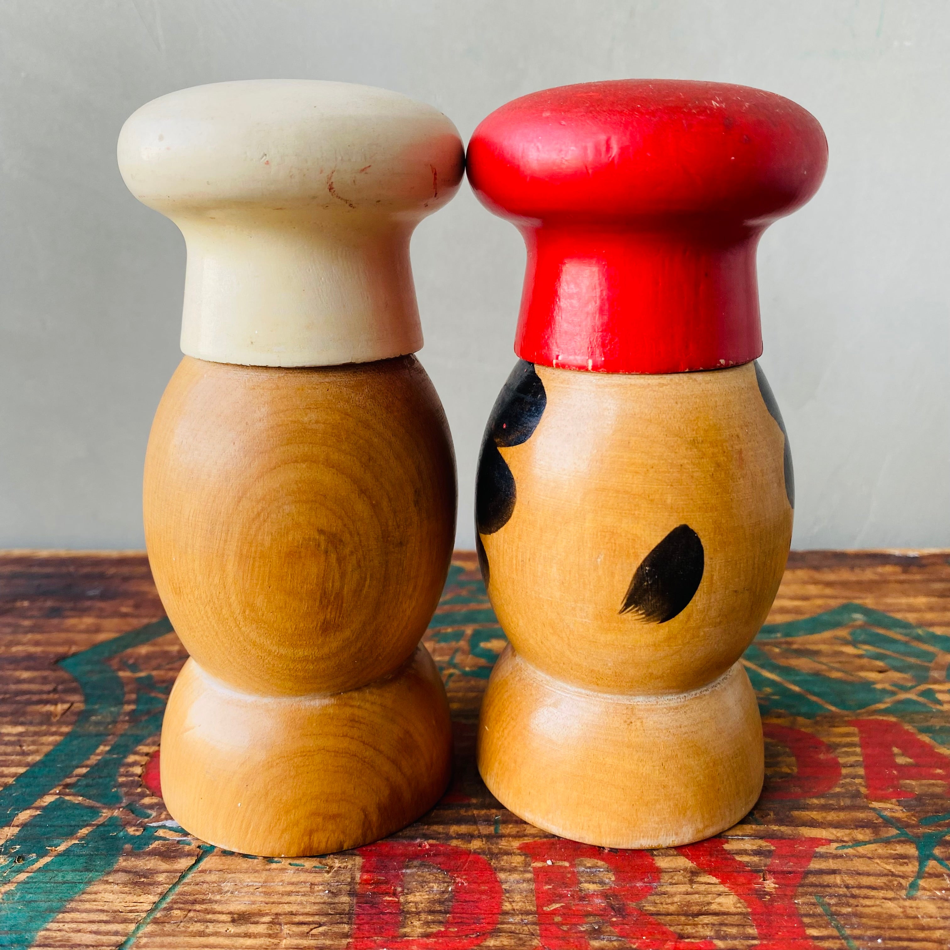 1950s vintage】wood salt & pepper – 雑貨屋ポッポ