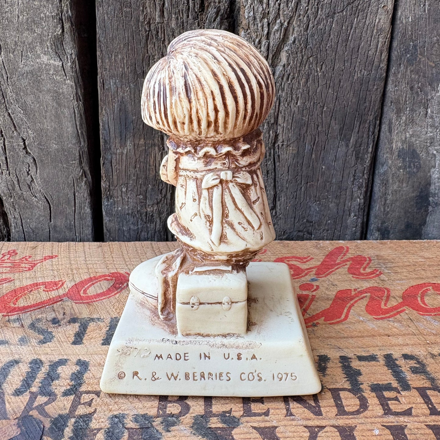 【1975 USA vintage】R&W Berries “Sorry to See You Go” Message Doll
