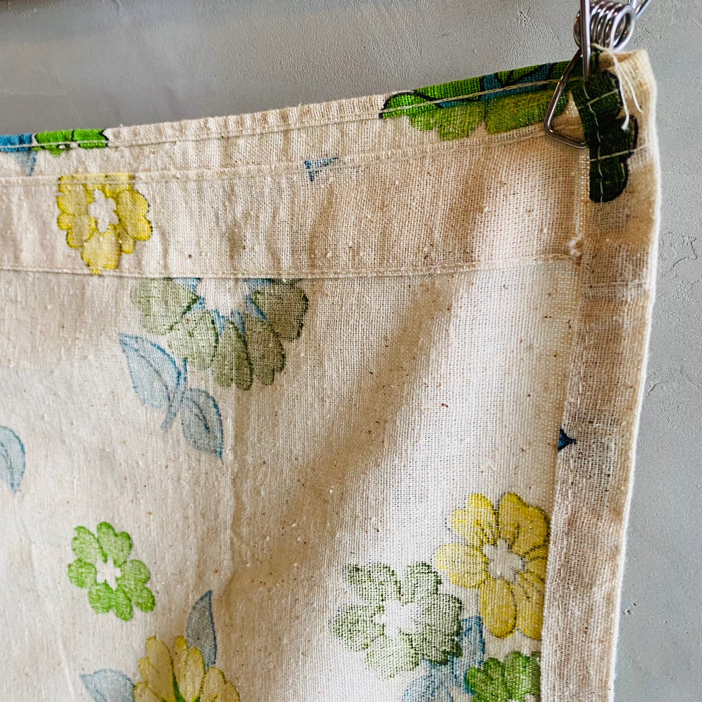 【USA vintage】flower cafe curtain fabric