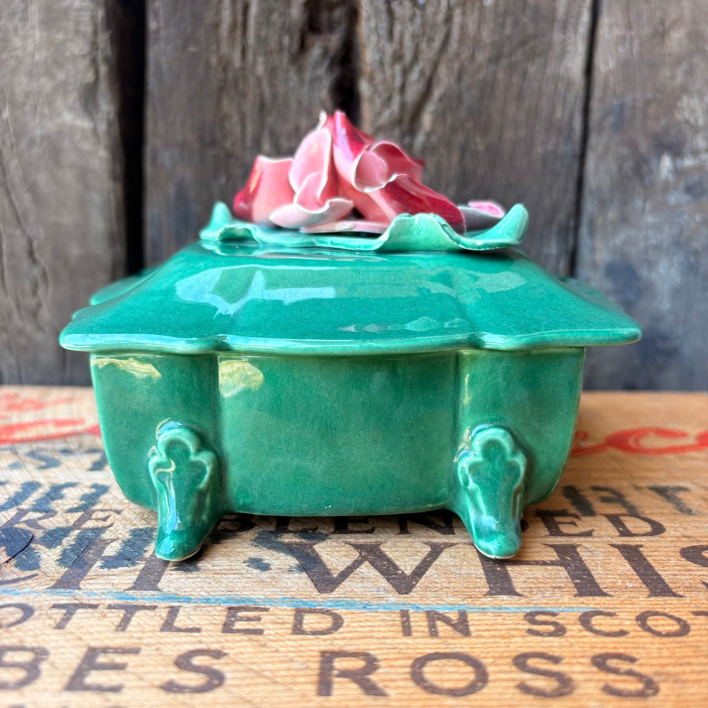 【1940s-1950s USA vintage】Johannes Brahm California Ceramic Box