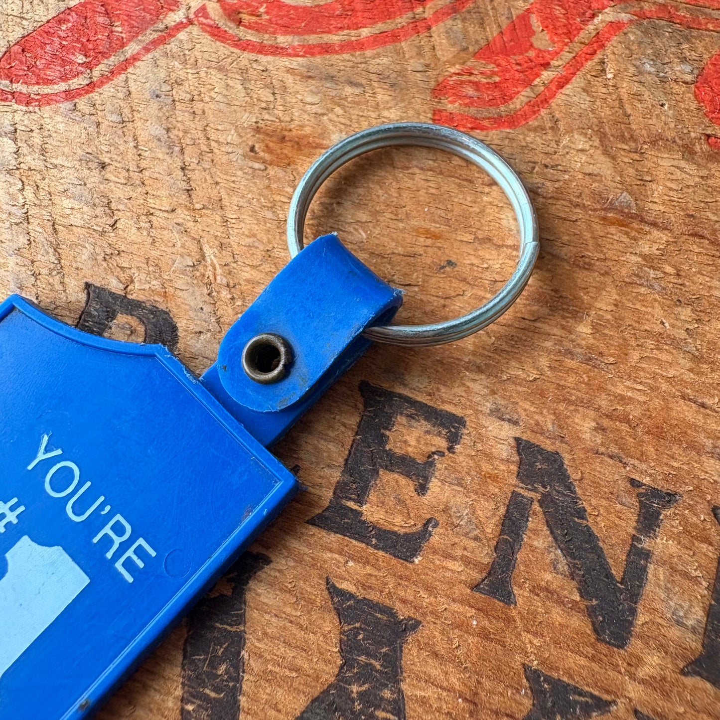【1970s USA vintage】Advertising Key Ring LAKE MURRAY PLASTICS, INC.