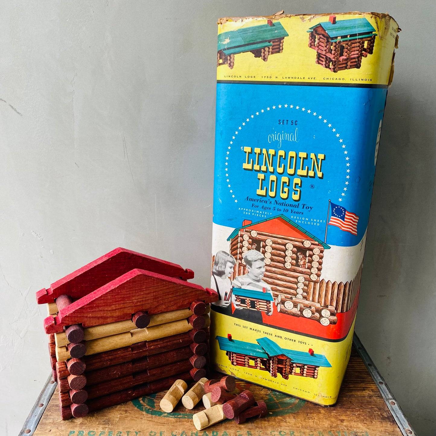 【1960s USA vintage】LINCOLN LOGS