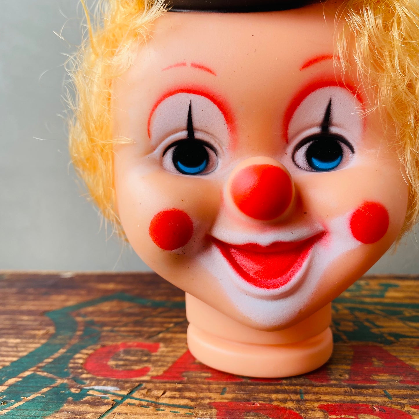 【USA vintage】clown doll head ピエロ ドールヘッド ゴールド