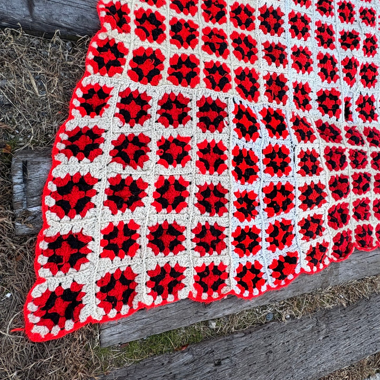 【USA vintage】Granny Square Blanket