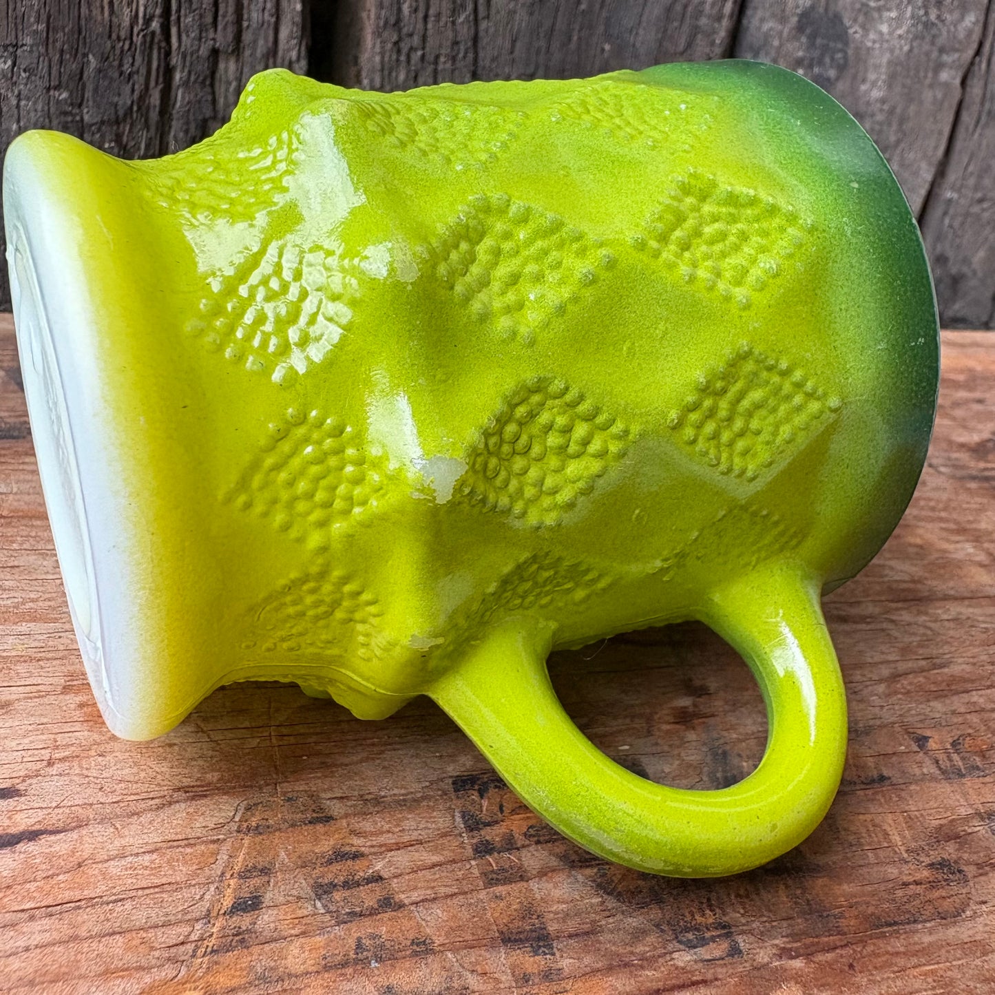 【1960s-1976 USA vintage】Fire-King Kimberley mug Green