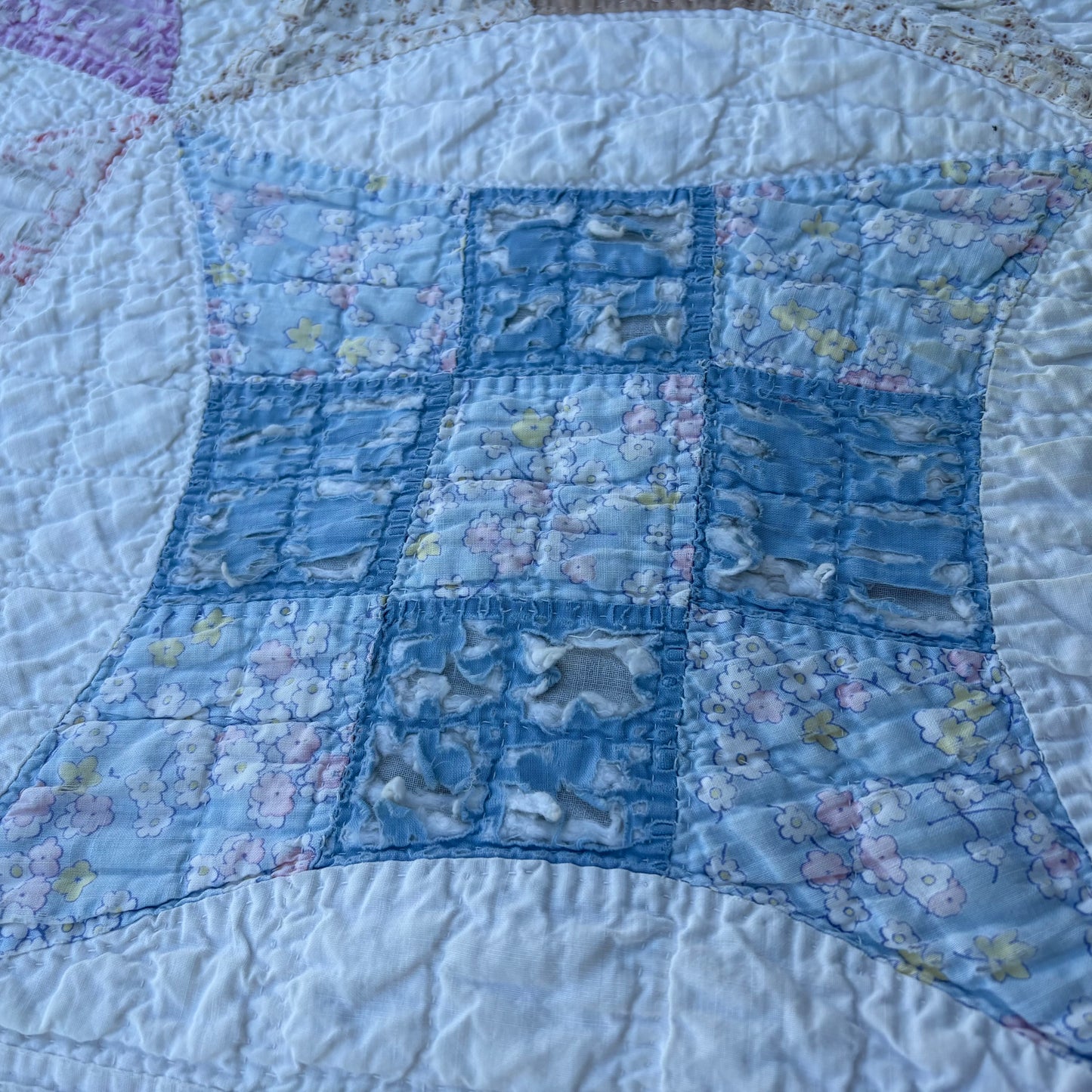 【USA vintage】feed sack antique quilt