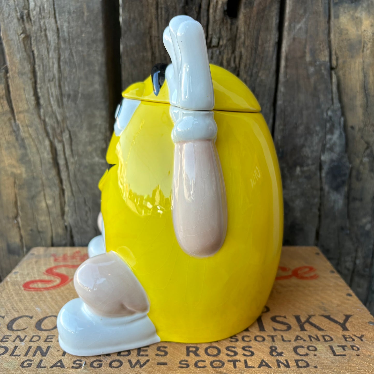 【1990s-2000s】M&M’s Yellow Ceramic Cookie Jar