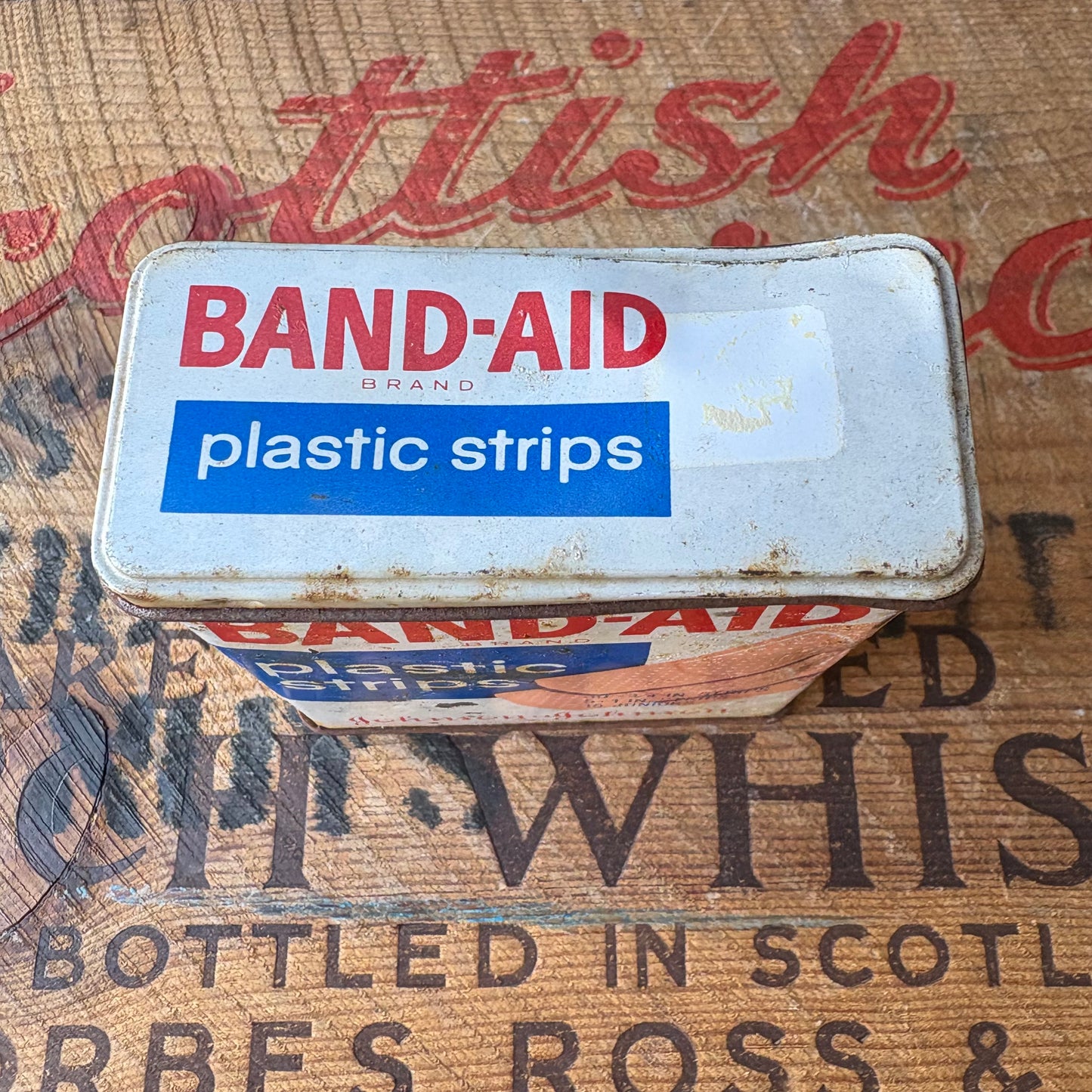 【1960s USA vintage】BAND-AID Tin Can
