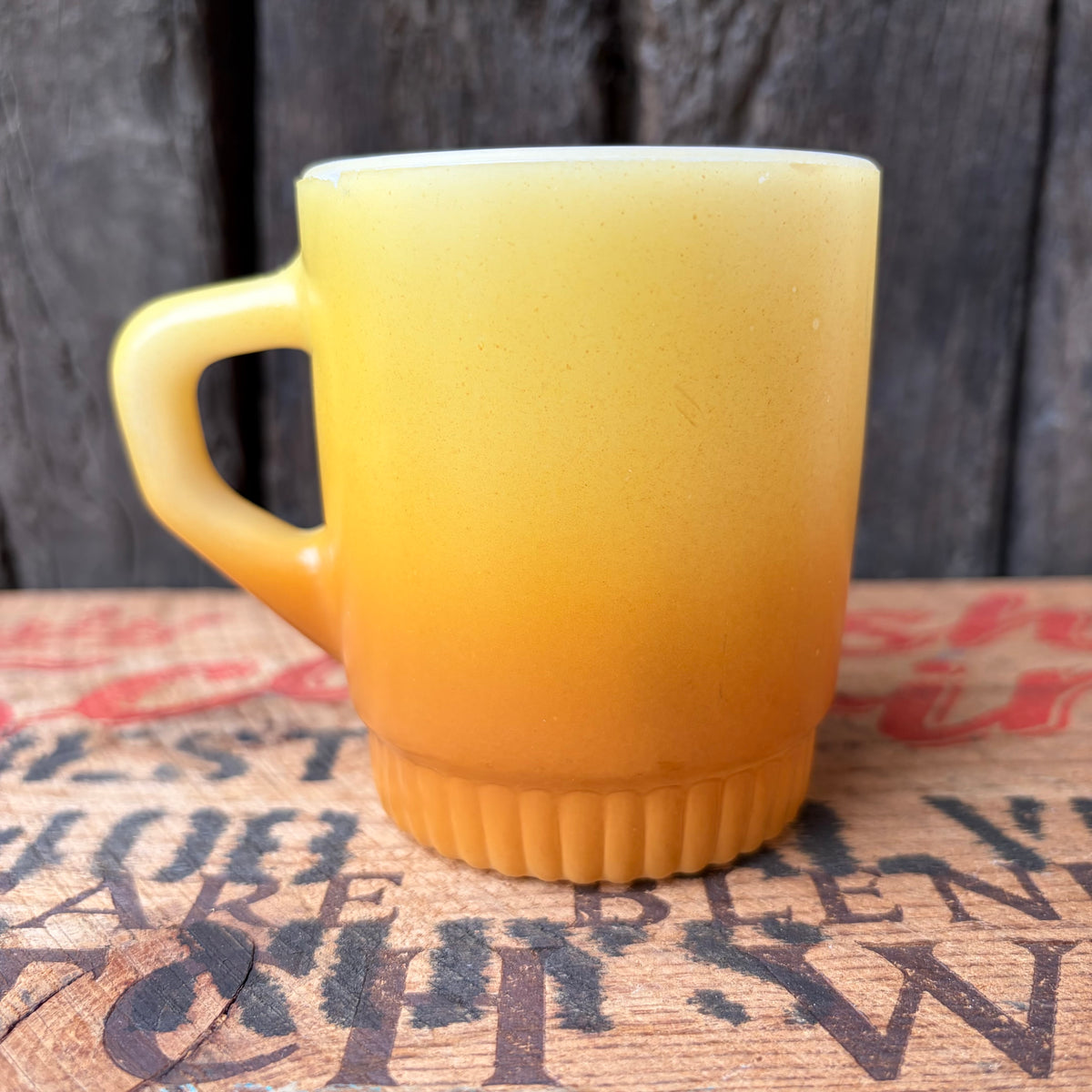 【1960-1976 USA vintage】Fire-King ribbed bottom Mugcup