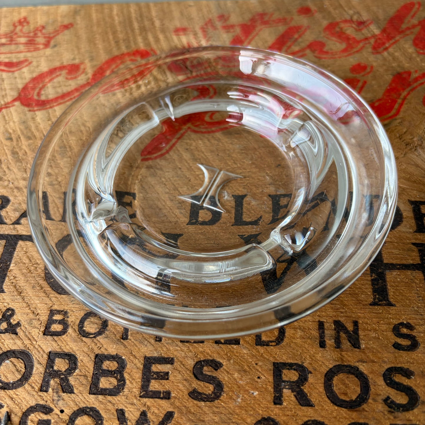 【USA vintage】Hilton Hotel Clear Glass Ashtray