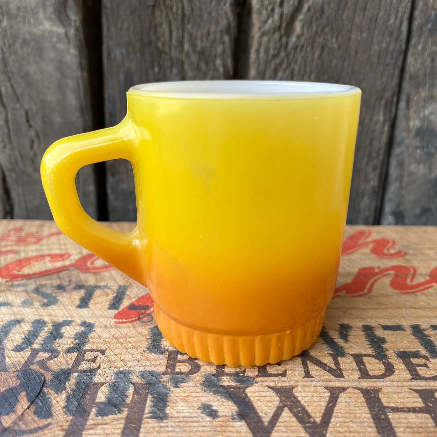 【1960-1976 USA vintage】Fire-King ribbedbottom Mugcup