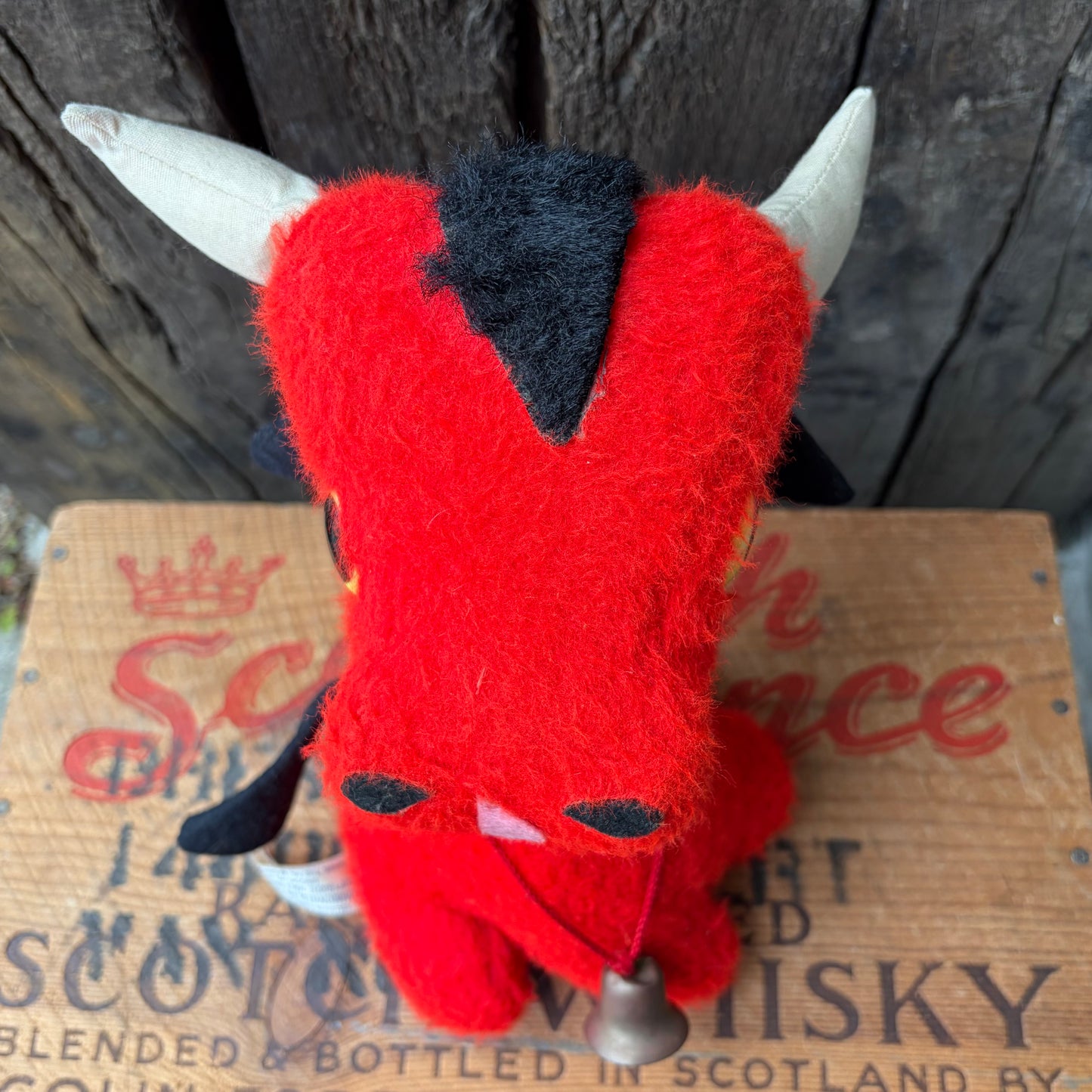 【USA vintage】Commonwealth Toy Co., Inc. Red Cow Music Box Plush