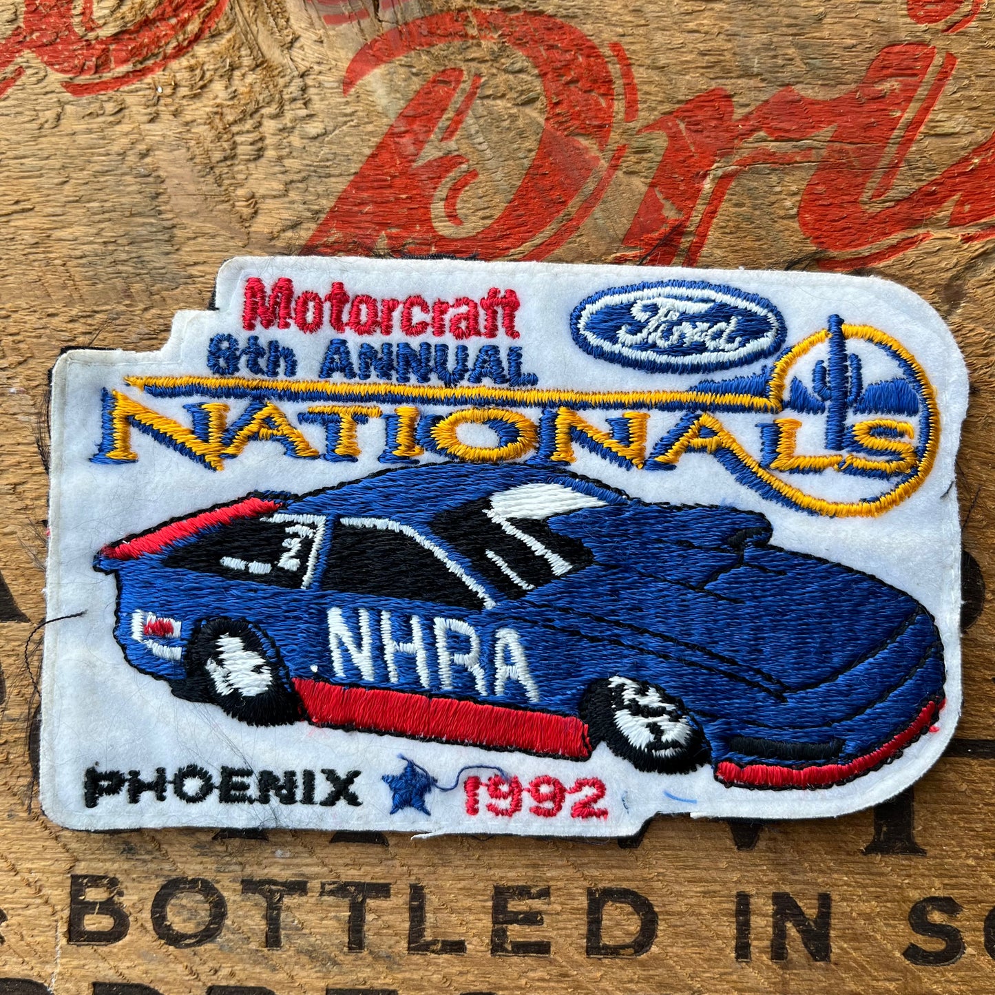 【USA vintage】NHRA 1992 Phoenix Nationals Racing Patch Ford