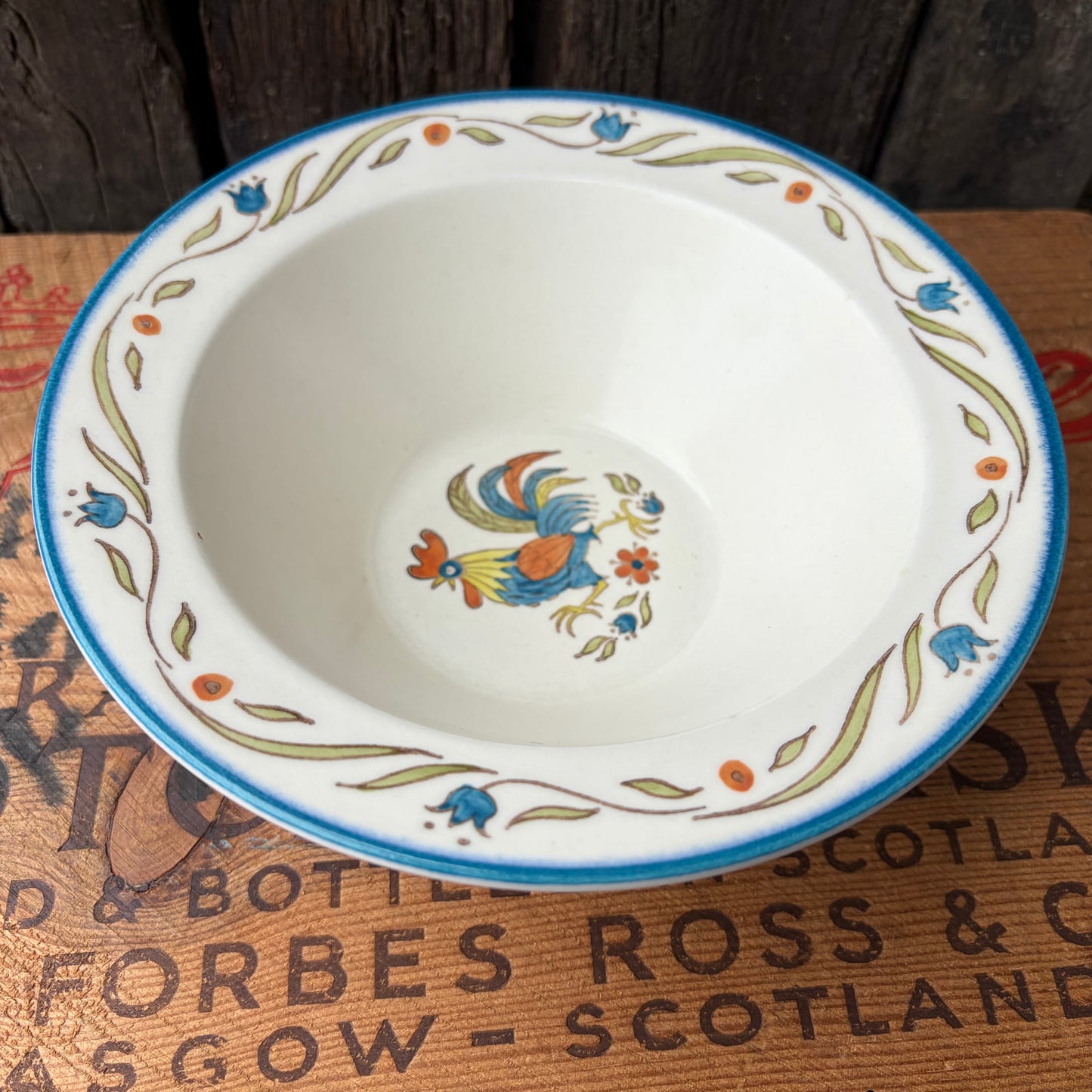 【USA vintage】Metlox Poppytrail California ROOSTER Serving Bowl