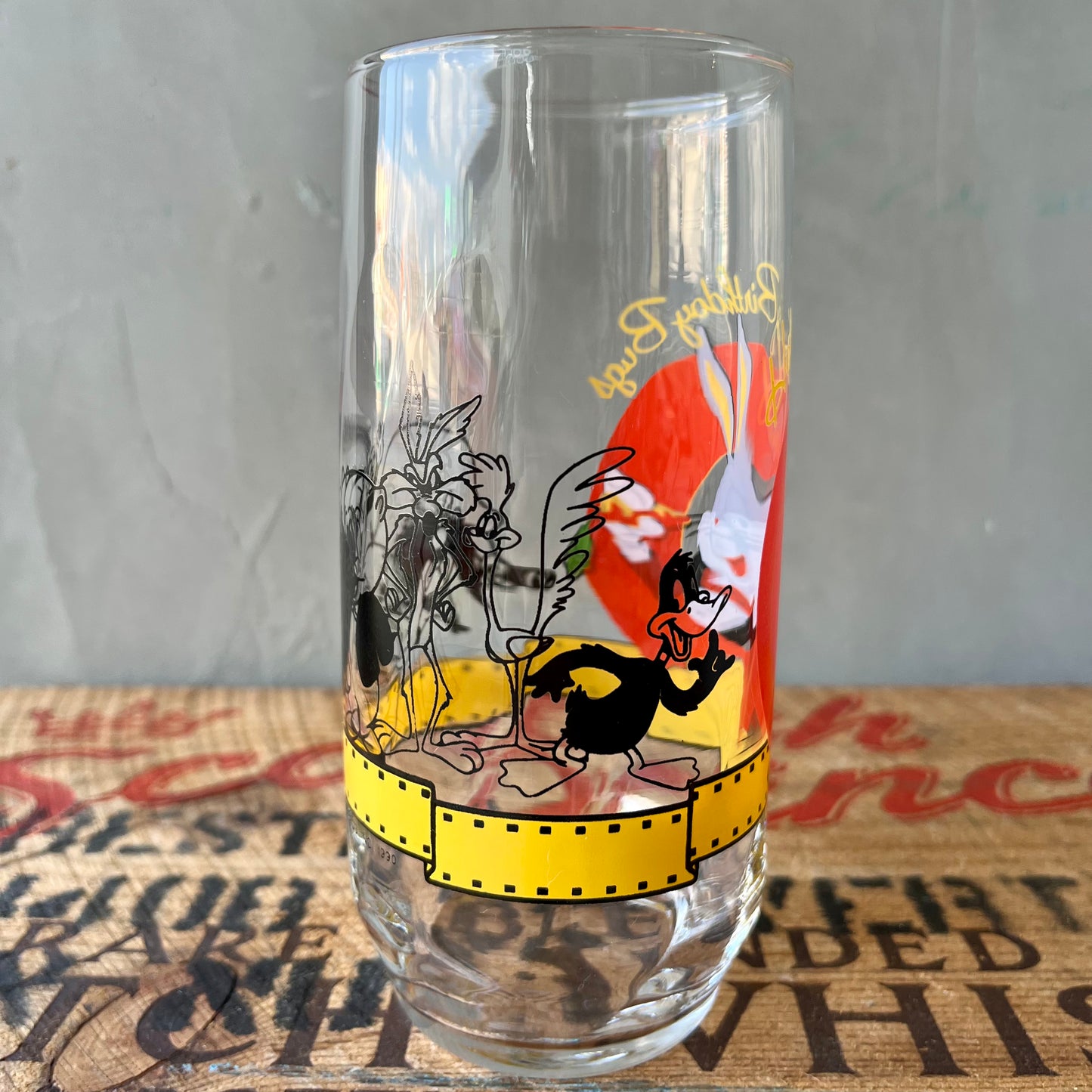 【USA vintage】Happy Birthday Bugs Glass