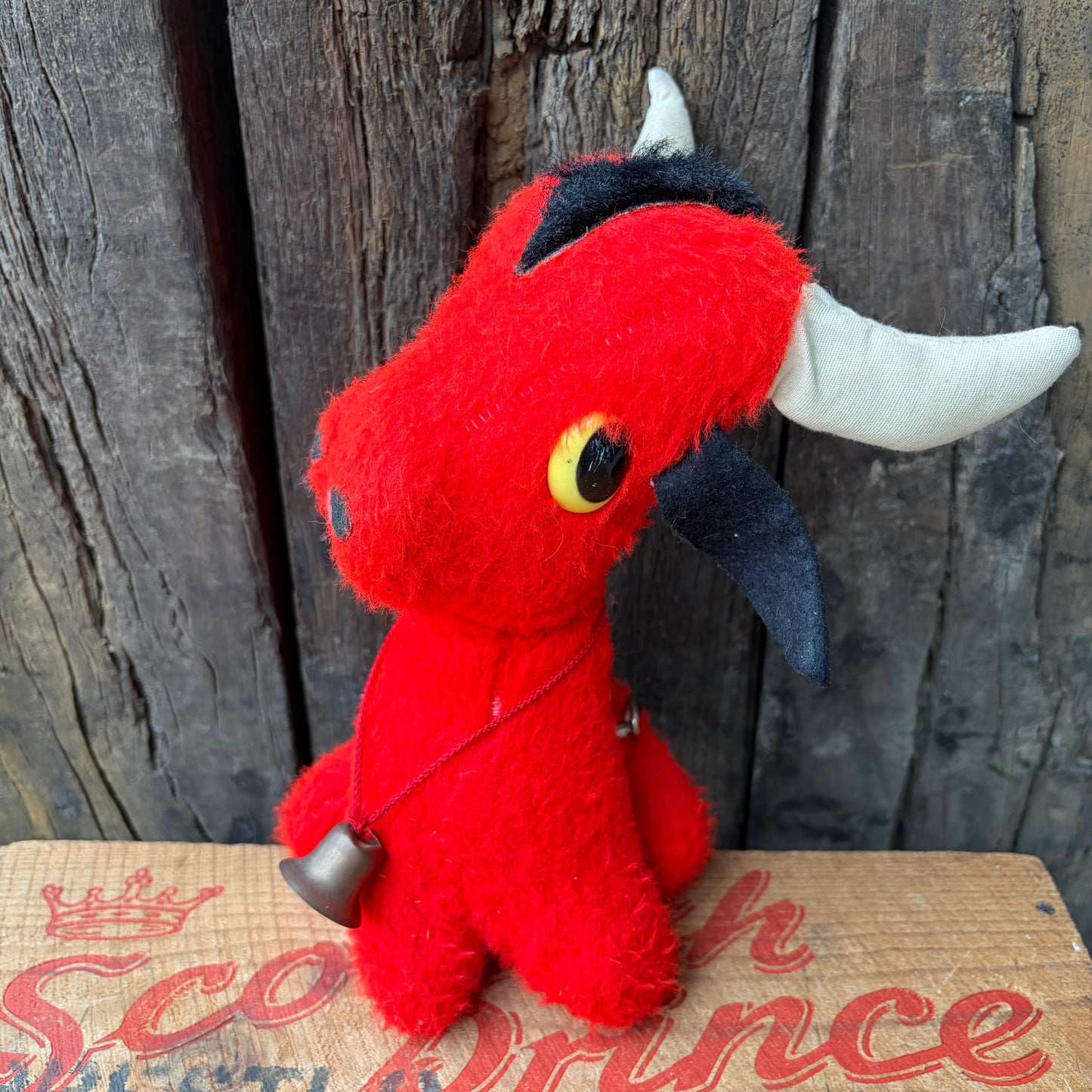 【USA vintage】Commonwealth Toy Co., Inc. Red Cow Music Box Plush