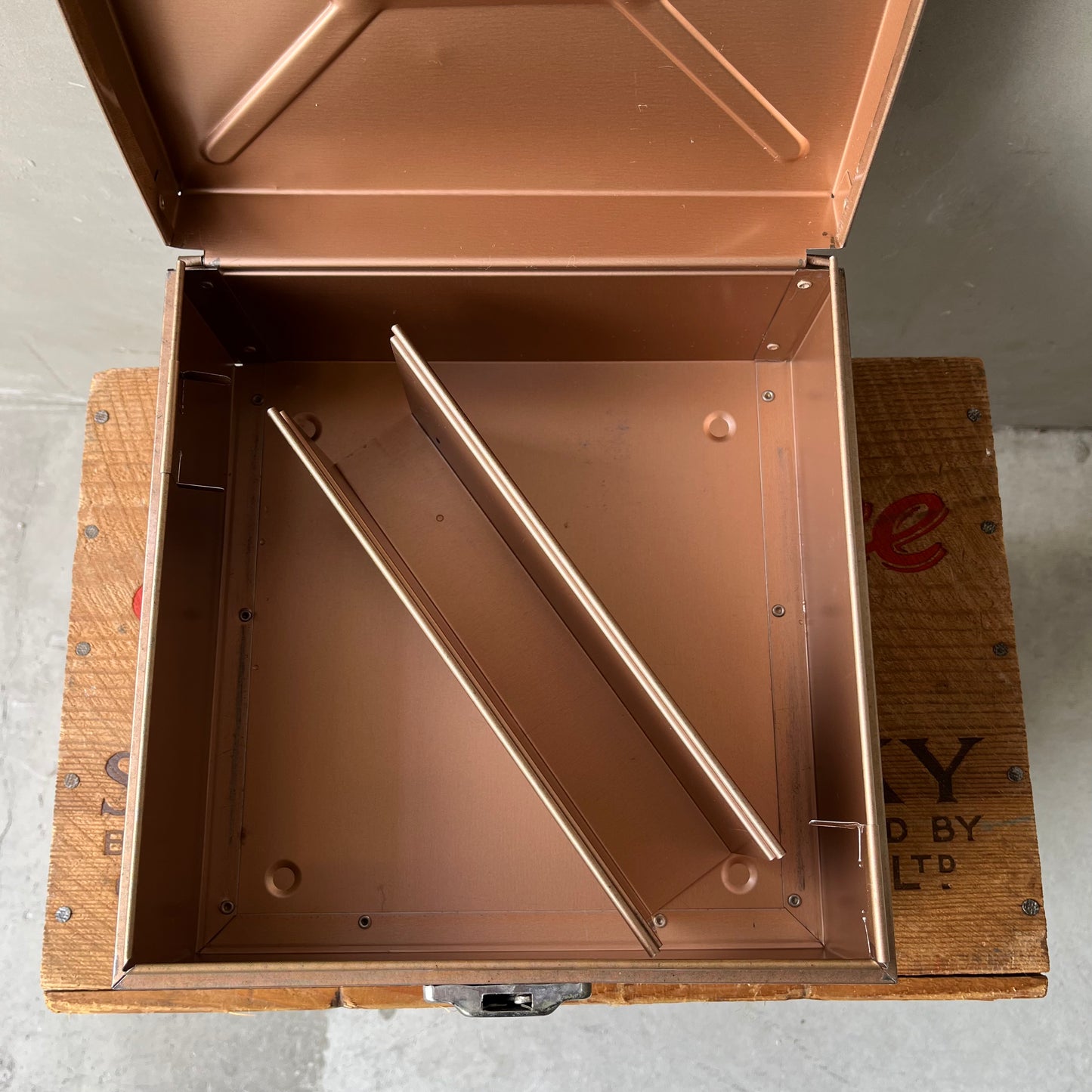 【USA vintage】Litho Metal Products Co. FILE-A-WAY File Box