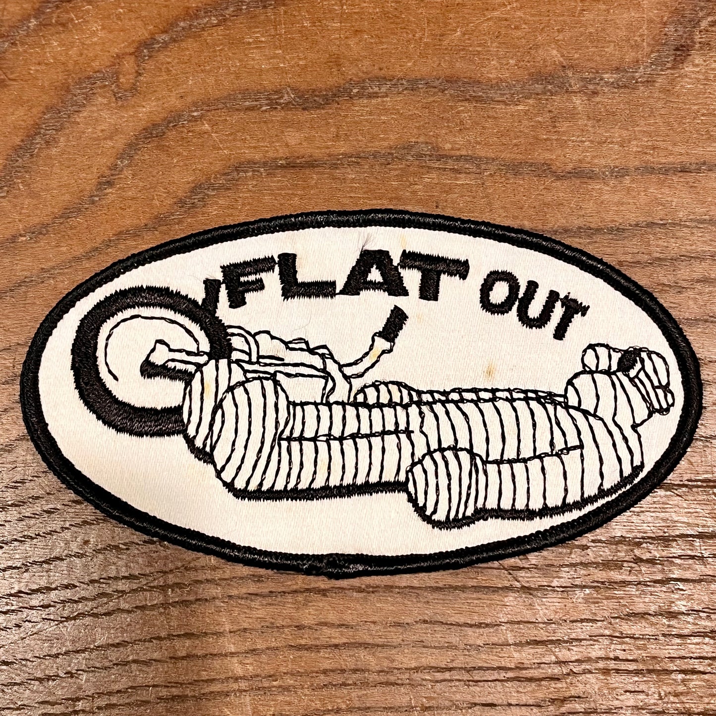 【USA vintage】ワッペン　FLAT OUT