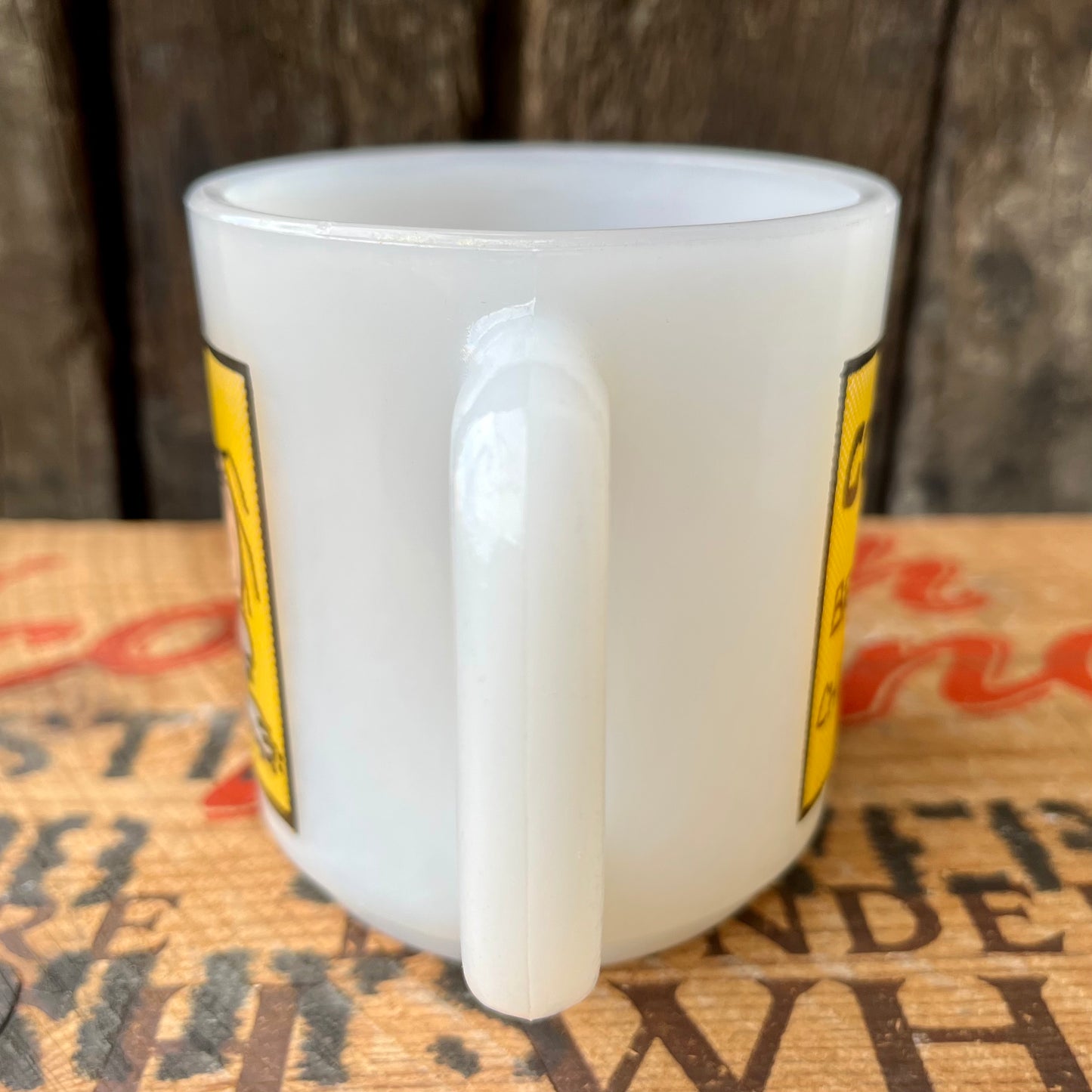 【USA vintage】Glasbake COFFEE - THE BREAKFAST OF CHAMPIONS! Mug Cup