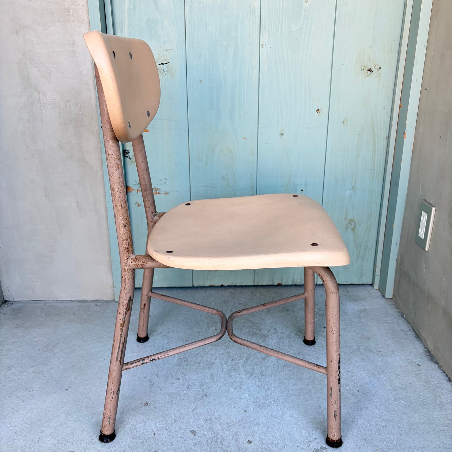 【USA vintage】60-70’s School Chair Ivory ②