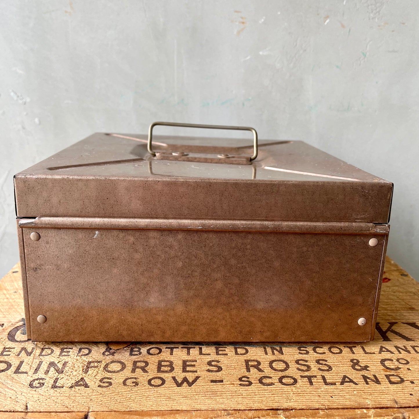 【USA vintage】Litho Metal Products Co. FILE-A-WAY File Box