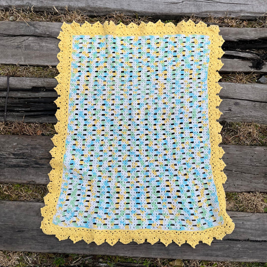【USA vintage】granny blanket Pastel color