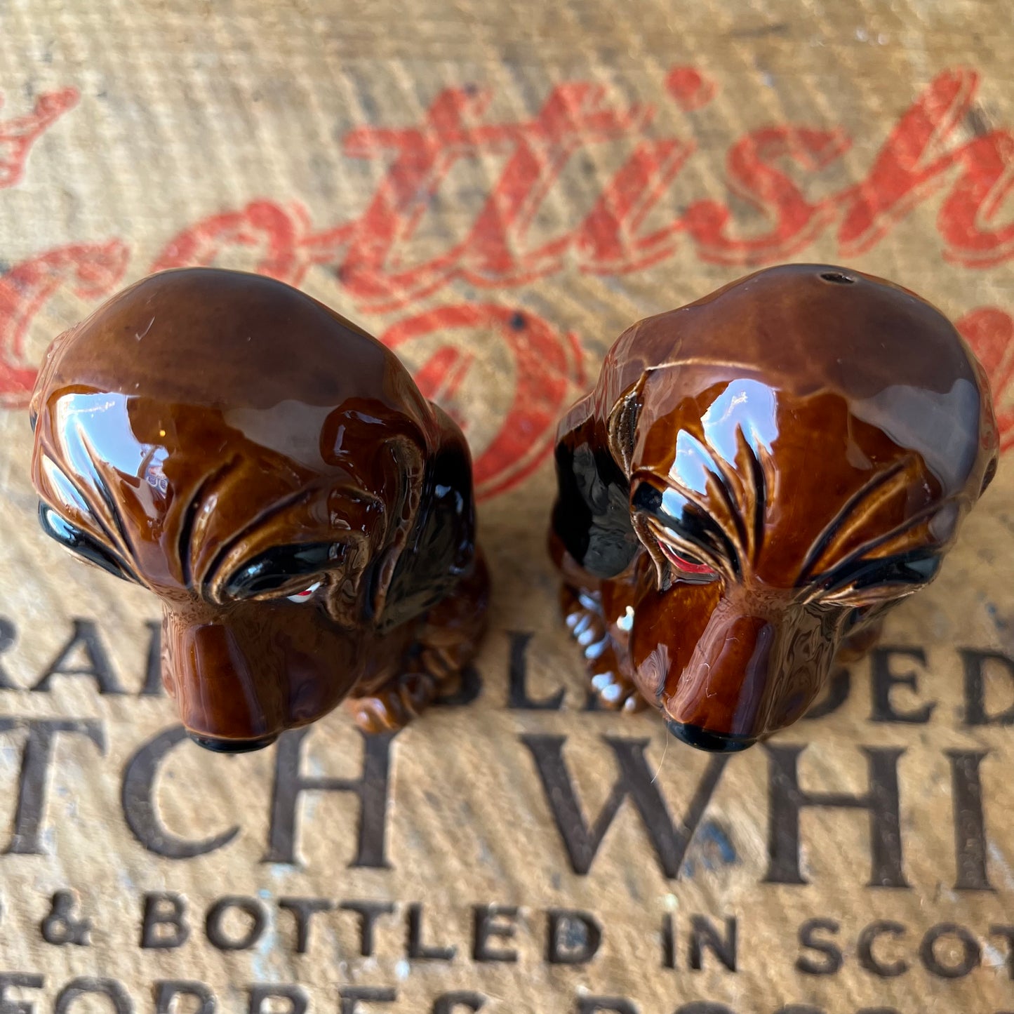 【USA vintage】Sad Hound Dog Salt & Pepper