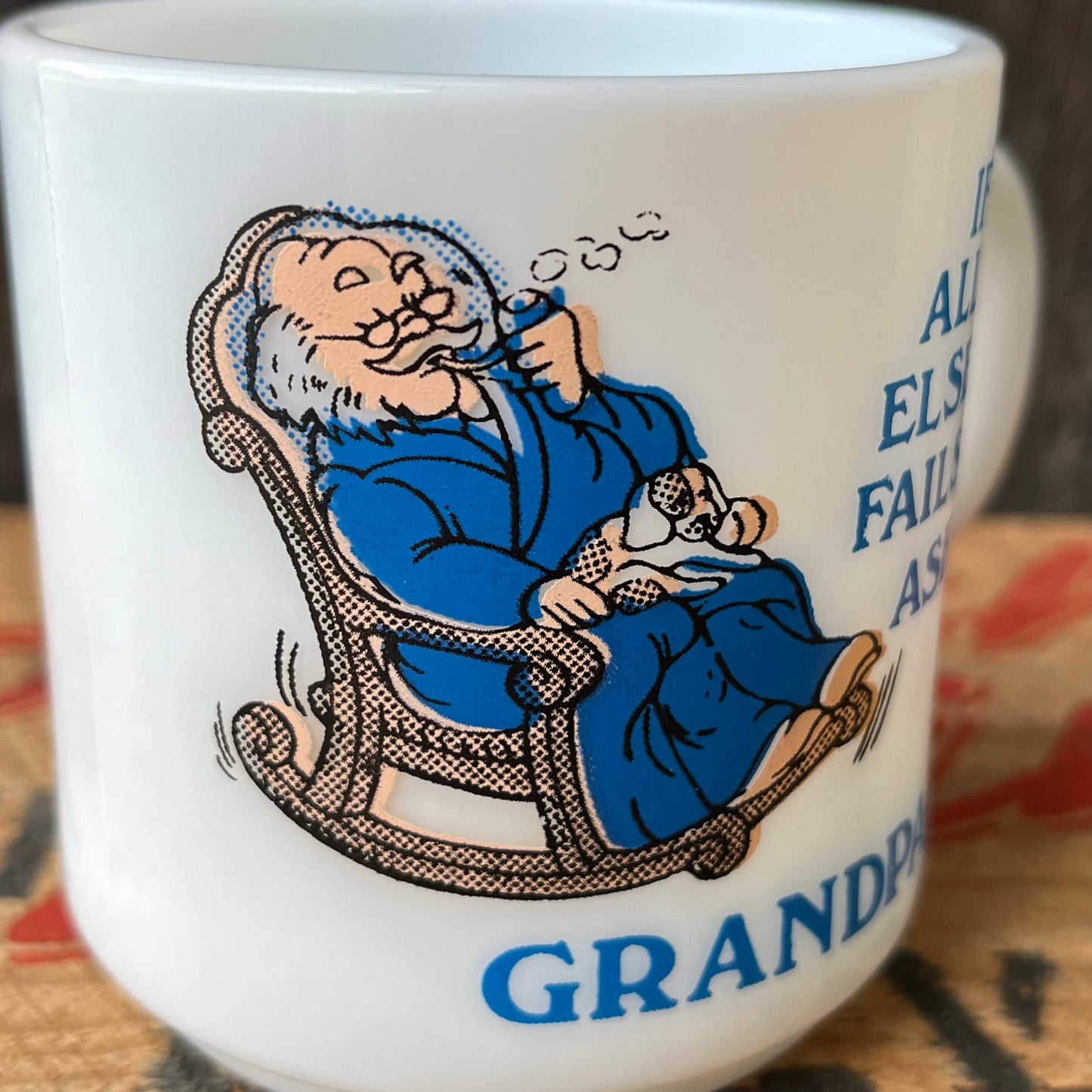 【USA vintage】Hazel Atlas Grandpa Mug Cup