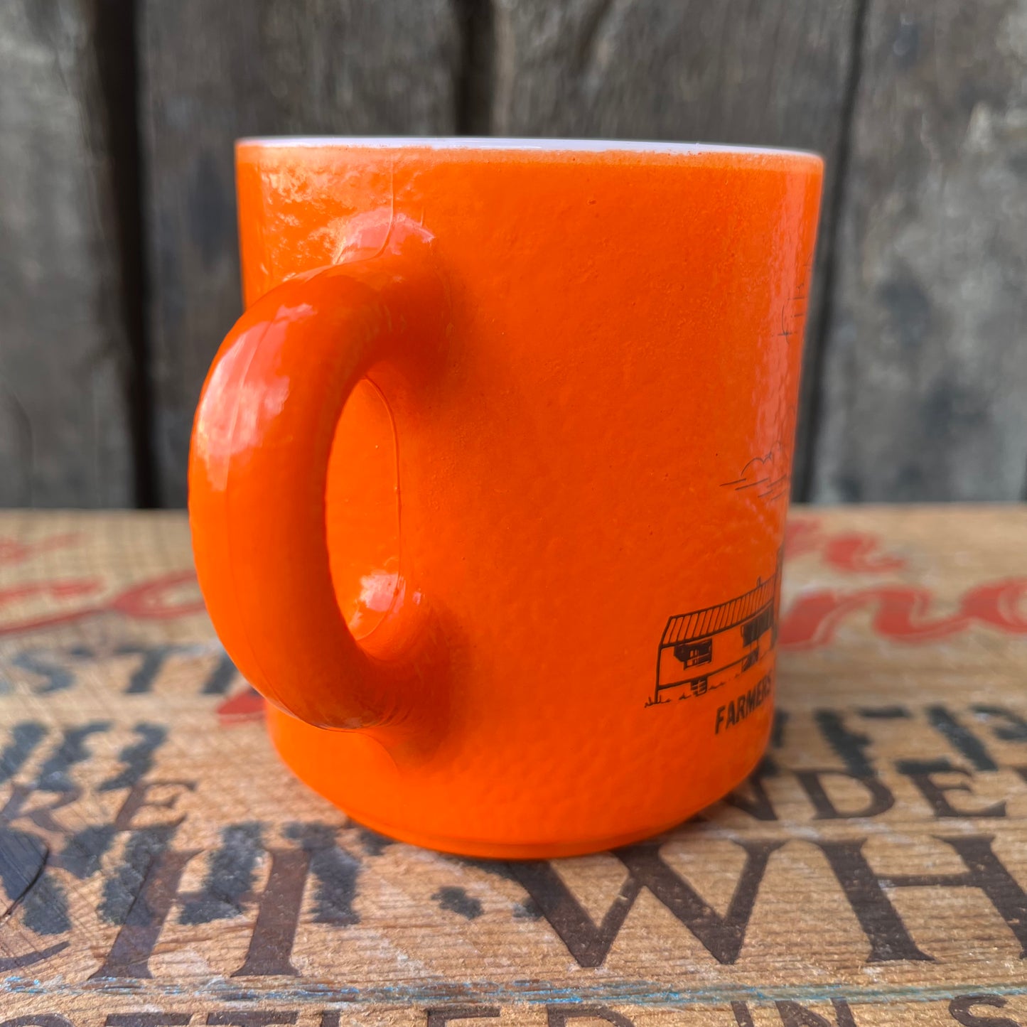 【USA vintage】 COOP Hazel Atlas mug orange