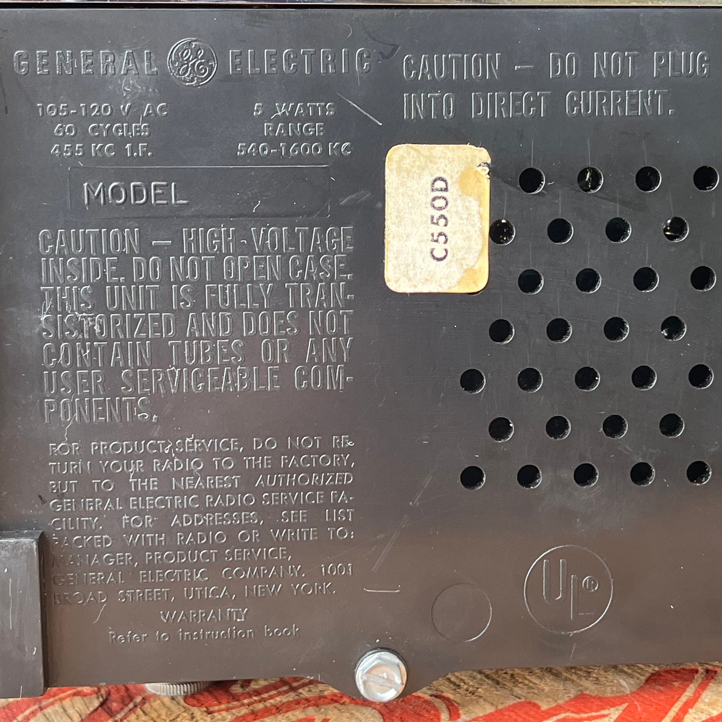 【USA vintage】60’s General Electric Transistor Radio Clock C550D