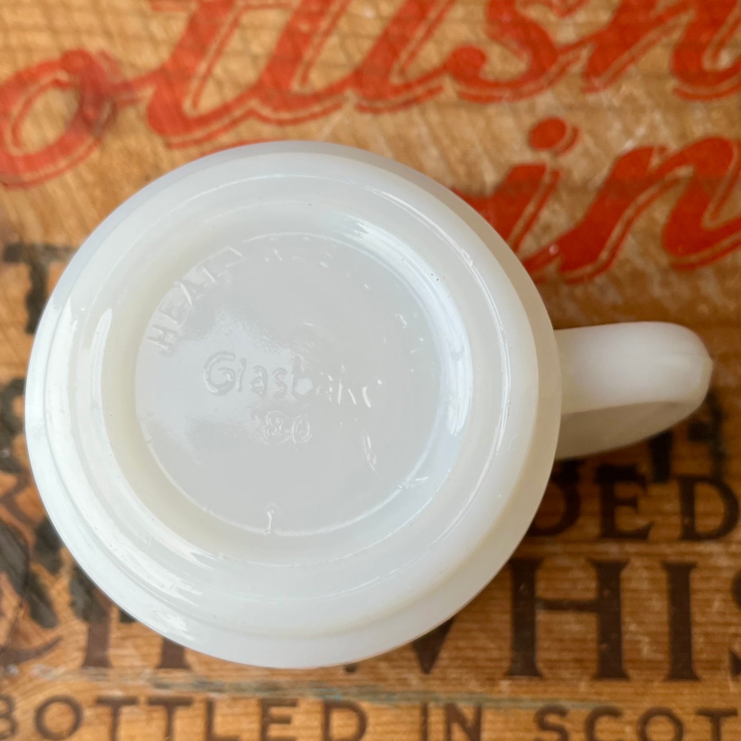 【USA vintage】Glasbake COFFEE - THE BREAKFAST OF CHAMPIONS! Mug Cup