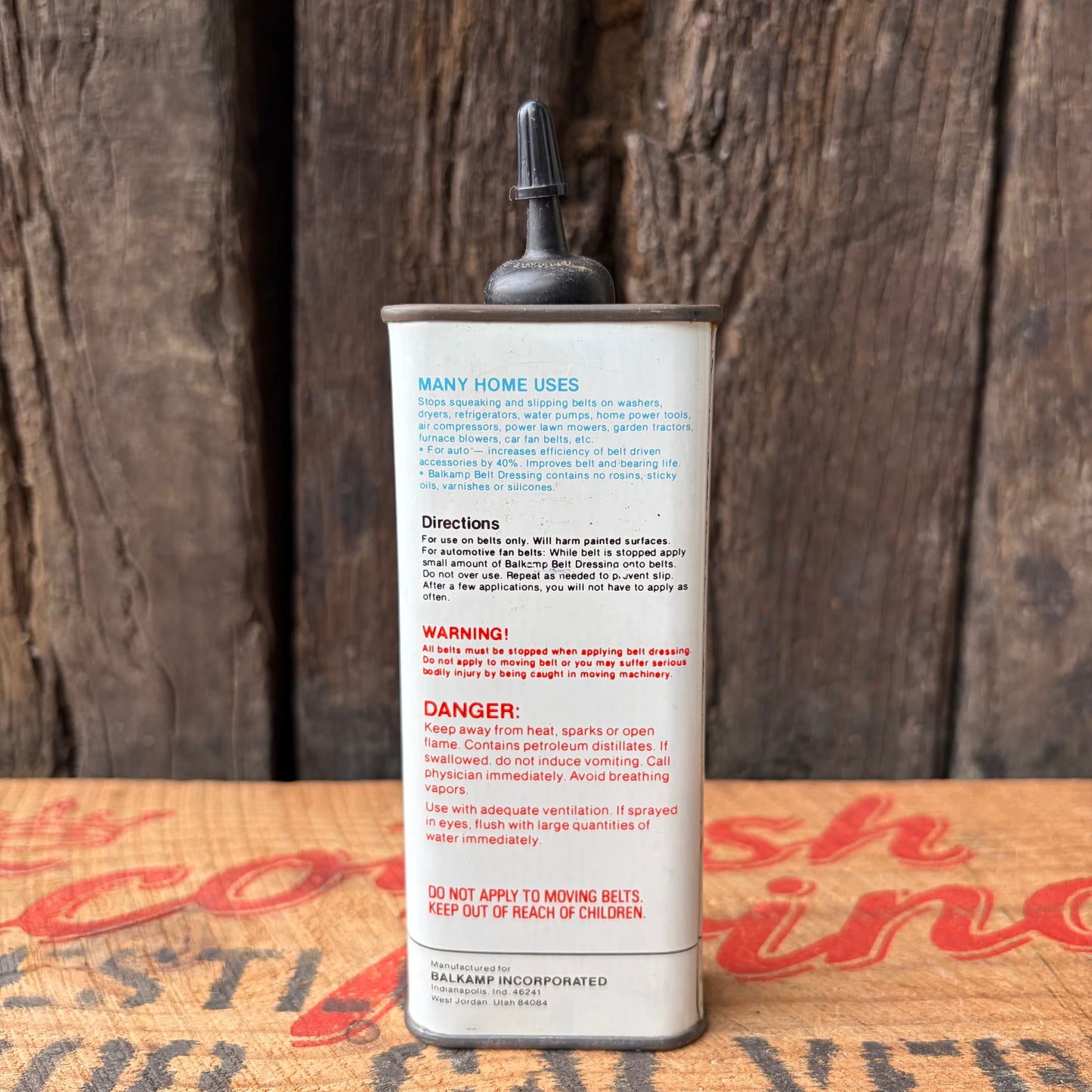 【USA vintage】NAPA Belt Dressing Can