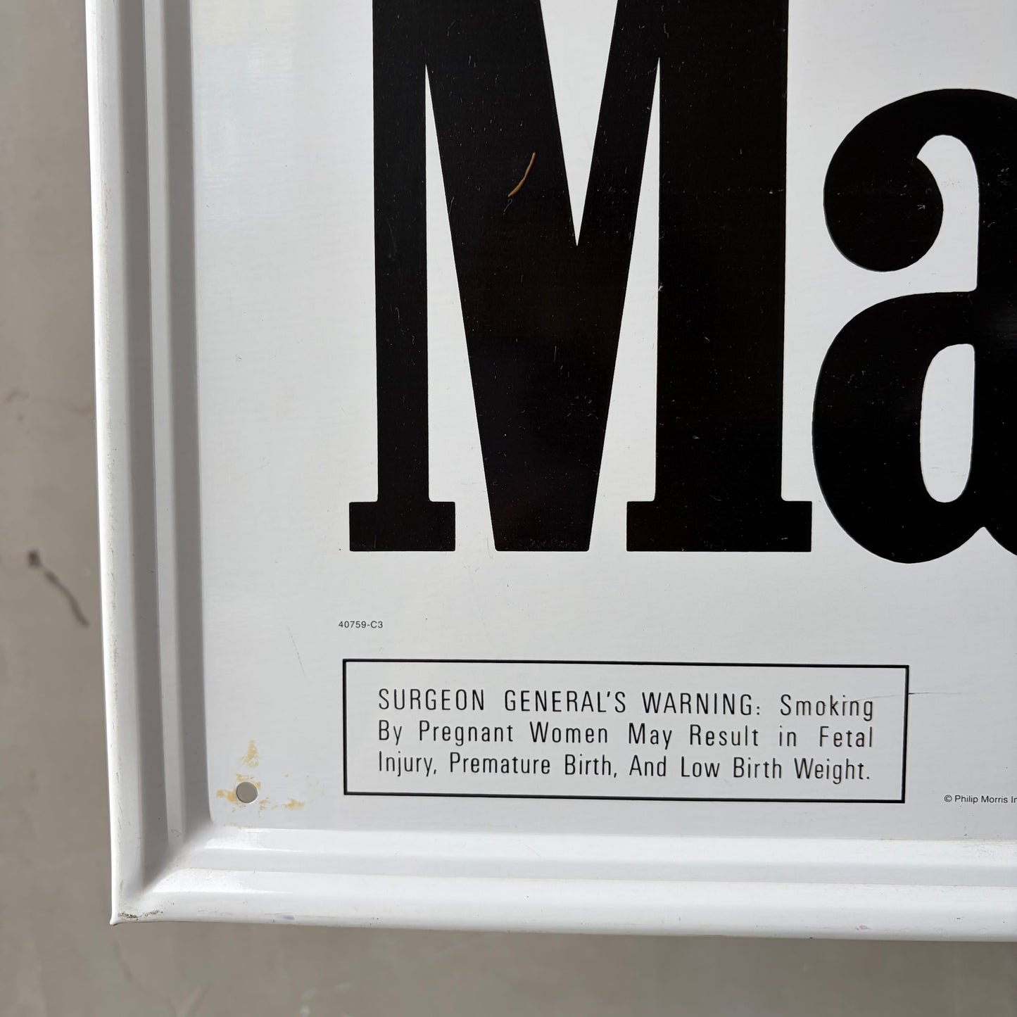 【USA vintage】Marlboro Metal Sign