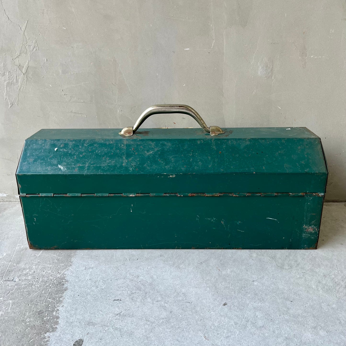 【USA vintage】Metal Toolbox Green